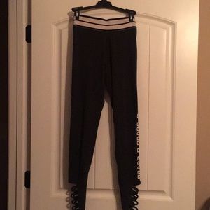 VS Pink Leggings with ankle cut outs